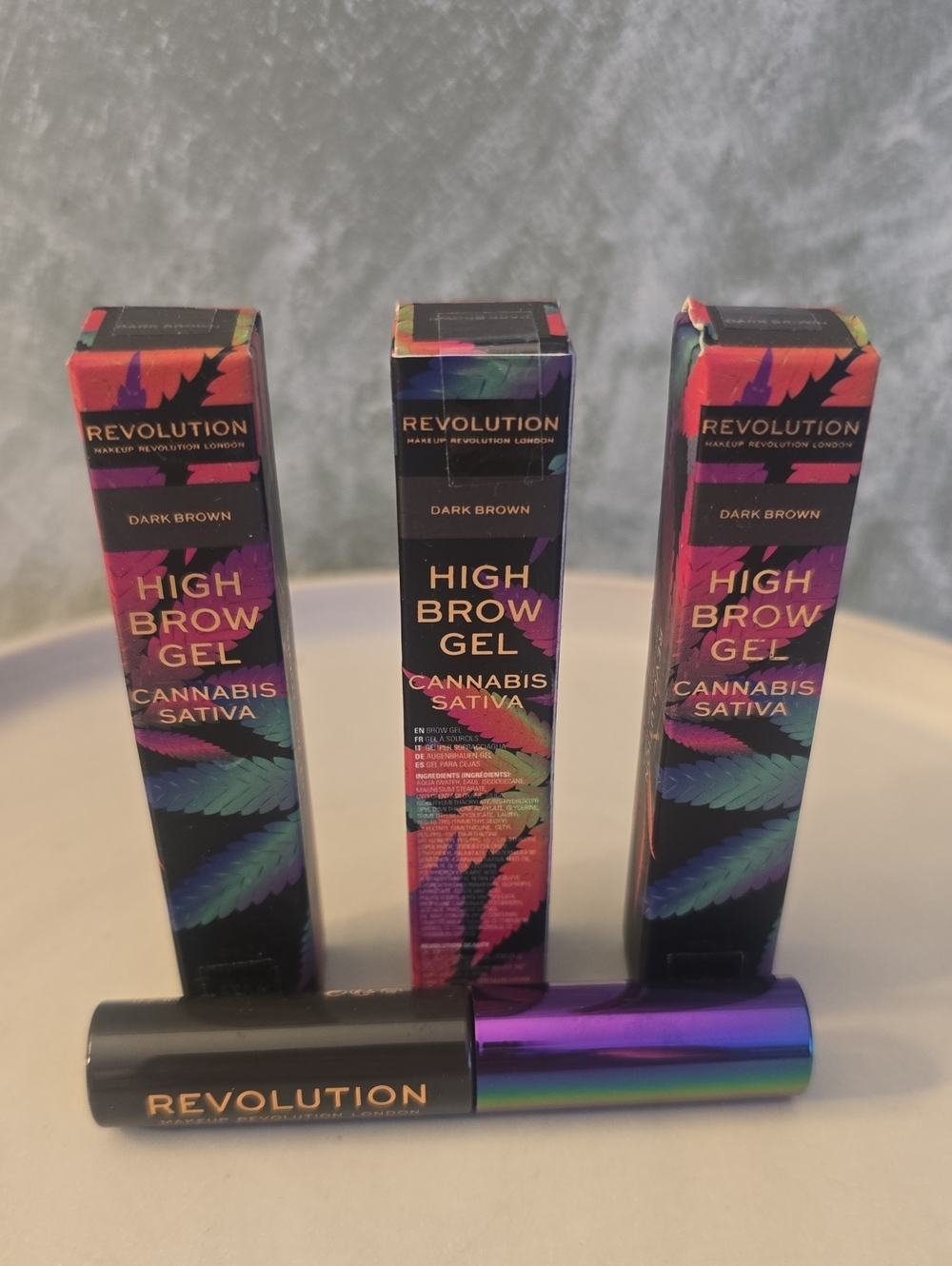 3 Revolution High Brow Gel - Dark Brown, Avocado Infused Gel New